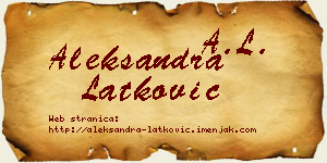 Aleksandra Latković vizit kartica